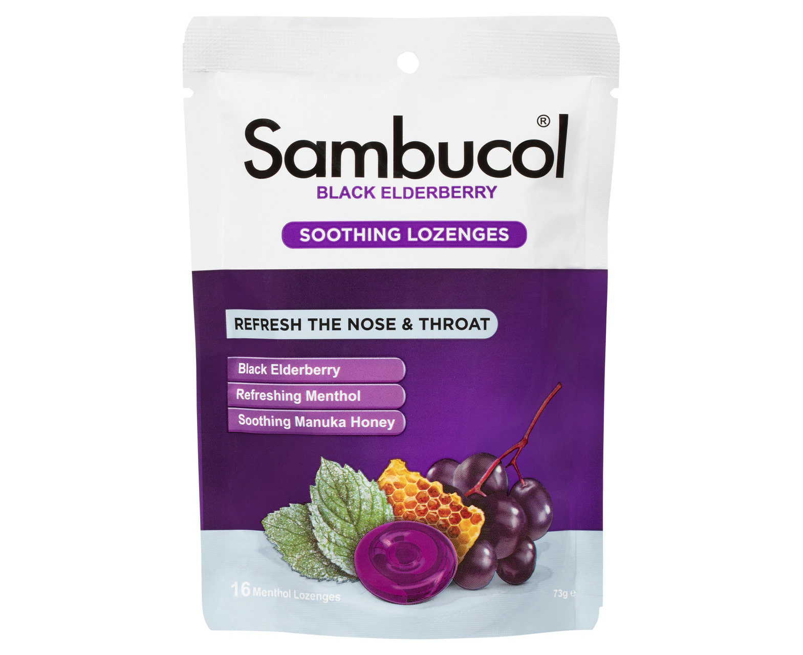 Sambucol Soothing Nose & Throat Lozenge 16 Pack