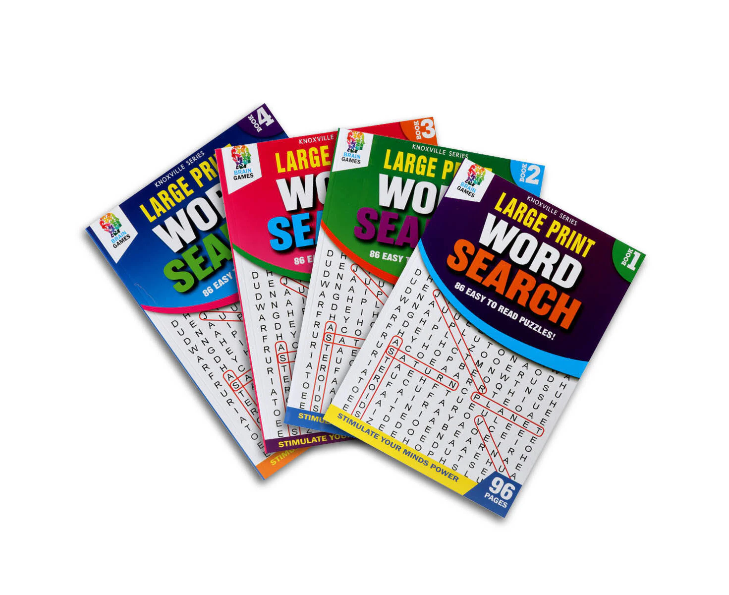 Office Central 4PCE Word Search Books Large Print Hundreds Of Fun Puzzles