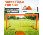 ADVWIN Portable Soccer Goal Quick Set Up football Net for Backyard Games and Training Goals for Kids and Youth Soccer Practice