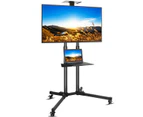 UNHO 32-70" Mobile TV Floor Stand Portable LED LCD TV Cart Trolley Mount Bracket