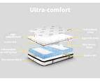 Dreamz Bedding Mattress Spring King Single Premium Bed Top Foam Medium Soft 30CM - White,Grey