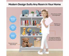 Home Master Kids White Bookshelf Spacious Shelving Stylish Design 91 x 60cm - White