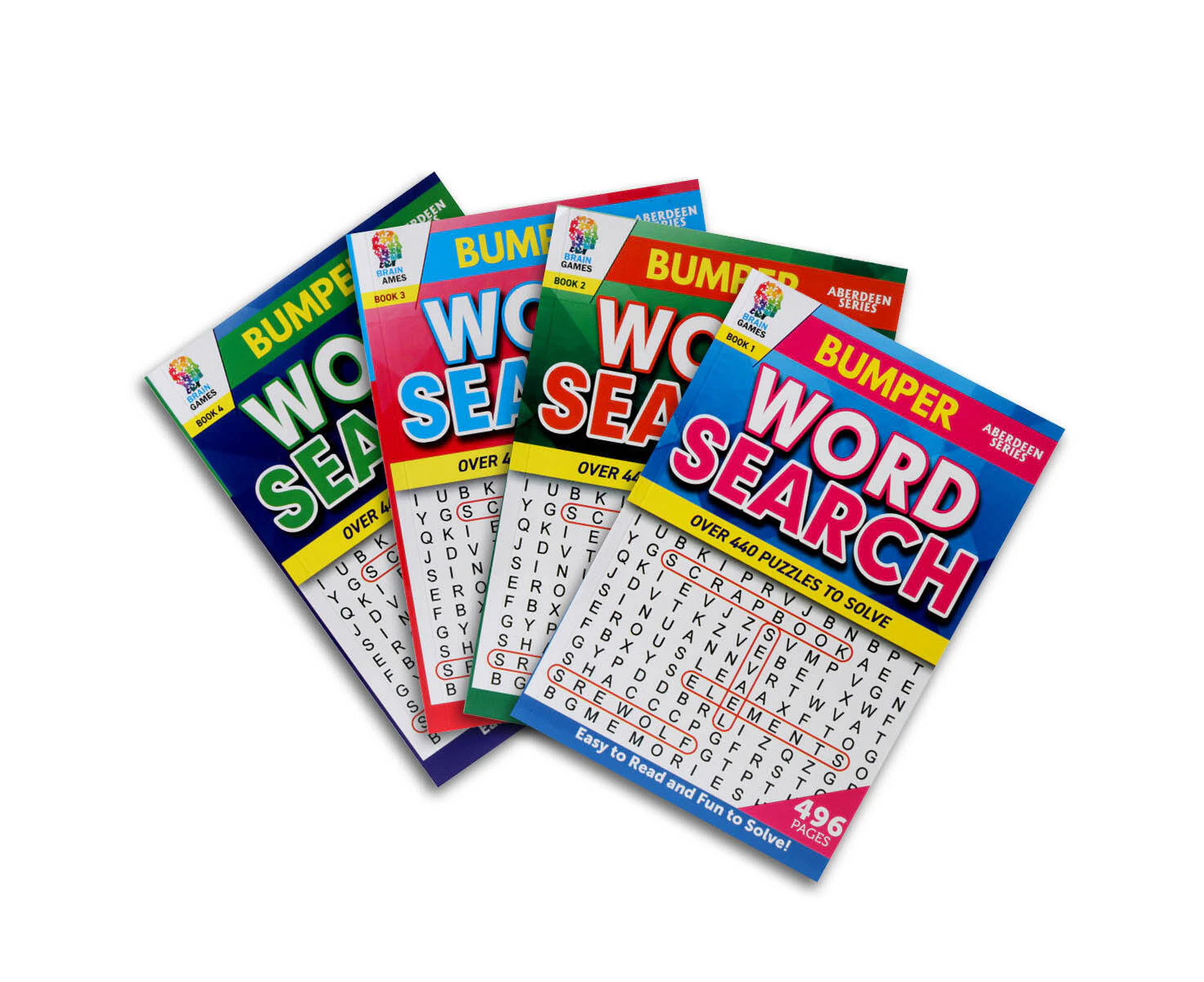 Office Central 4PCE Word Search Books Over A Thousand Puzzles Large Print