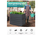 Lambu Garden Bed Planter Raised Coated Steel Vegetable Beds 100x100x77cm Square