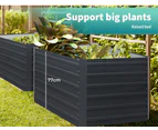 Lambu Garden Bed Planter Raised Coated Steel Vegetable Beds 100x100x77cm Square