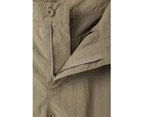 Mountain Warehouse Mens Trek II Trouser Short Zip Off Lightweight Trousers Pants - Dark Beige
