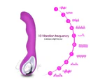 Pink Purple G Spot Vibrator Quiet 10 Speeds Usb Rechargeable Waterproof - Rose