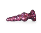 22.7Cm Liquid Silicone Suction Cup Rosy Thick Dildo Sex Toys - Maroon