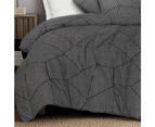 Amsons Pure Cotton Quilt Cover Set Ariana Carbon