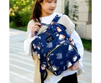 Cute Colourful Multifunctional Backpack Nappy Bag - Dark Blue
