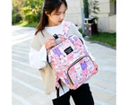 Cute Colourful Multifunctional Backpack Nappy Bag - White