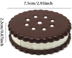 Cookie Shaped Contact Lens Case  (Brown)