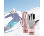 GEERTOP Women Winter Ski Gloves Waterproof Touchscreen Anti-Slip Snowboard Gloves-Black