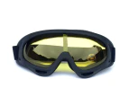 GEERTOP Ski Goggles with Wind Dust UV 400 Protection for Teens Kids Adults-BlackFrame/Yellow