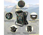 GEERTOP Multifunctional Backpack Folding Chair Outdoor Gear Camping Stool-Camou