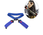 GEERTOP Adjustable Ski Strap with Detachable Hook Loop Skiing Equipment-Blue