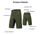 GEERTOP Mens Outdoor Quick Dry Stretchy Shorts for Camping Hiking-Grey