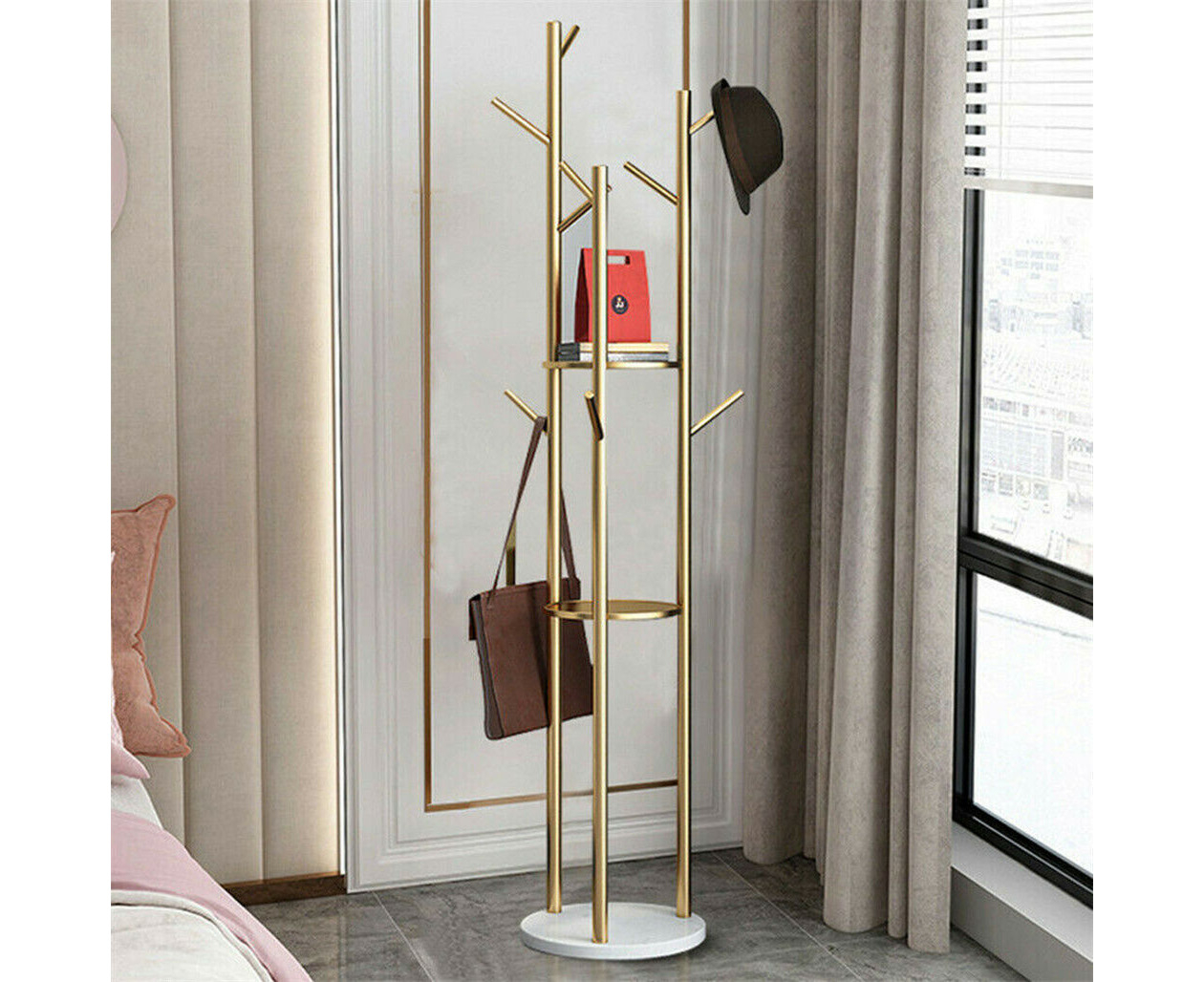 Coat on sale rack gold