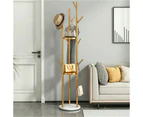 Heavy Duty Marble Coat Rack Stand Tall Clothes Rail Hanger f Bedroom Office Hall