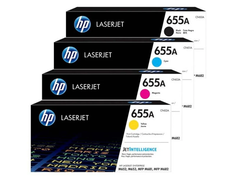 HP No. 655A Set of 4 Colour Laser Toners