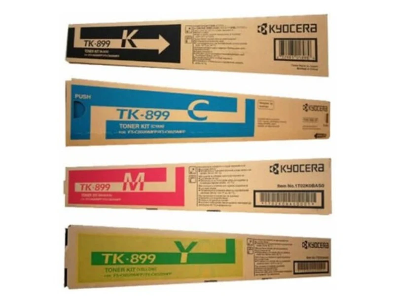 Kyocera TK-899K, C, M, Y Set of 4 Colour Laser Toners