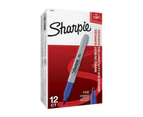 Sharpie Fine Point Permanent Marker Blue Box 12 (30003)
