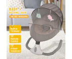 Electric Baby Rocking Chair Baby Swing Cradle Bed Bouncer Seat with Music Grey