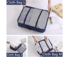 6 Set Luggage Packing Organizers Packing Cubes Set for Travel,Blue(One Free Giveaway As Seen On Photo)