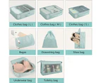 9 Set Travel Luggage Organizer Packing Cubes Travel Luggage Toiletry Makeup Cosmetic Bag,Blue(One Free Giveaway As Seen On Photo)