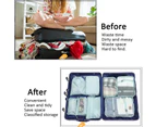 9 Set Travel Luggage Organizer Packing Cubes Travel Luggage Toiletry Makeup Cosmetic Bag,Blue(One Free Giveaway As Seen On Photo)