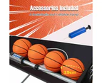 Costway Arcade Basketball Game Double Shooting Machine 4 Players Electronic Scoring w/8 Playing Modes&4 Balls