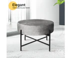 Levede Foot Stool Ottoman Footstool Velvet Accent Chair Dressing Vanity 55CM