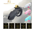 Soft Silicone Male Locking Chastity Device Penis Cage Cock Rings - Transparent
