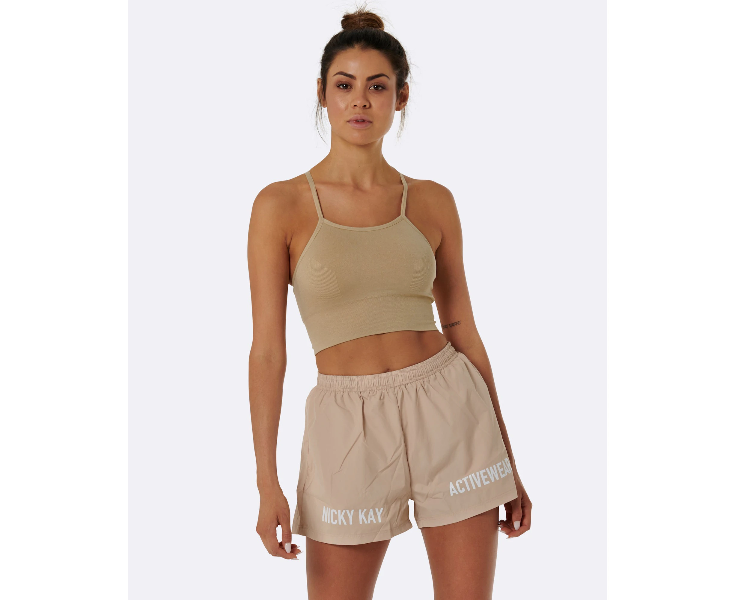 Women's Shorts High Waist Cream