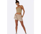 Women's Shorts High Waist Cream