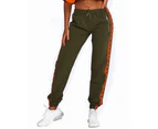 Products Women's Tracksuit Pants Khaki with Orange Logo