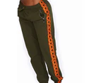 Products Women's Tracksuit Pants Khaki with Orange Logo