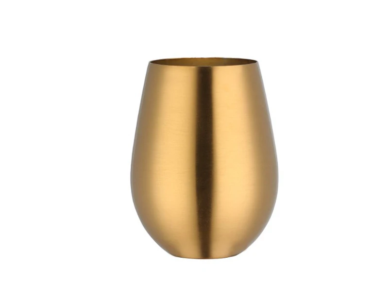 304 Stainless Steel Wine Glasses Coffee Drink Beverage Beer Drinkware Water Cup --Golden