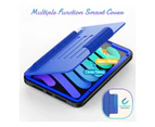 Magnetic Case for iPad Mini 6 8.3 Inch 2021 - Shockproof Stand Case, Soft TPU Back Cover with Pencil Holder,Card Slot for iPad Mini 6th Gen Blue