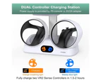 Dual Charging Stand for PSVR2, PS5 Controller Charging Station with PSVR Gaming Headset with USB-C Port and A Micro-USB Cable for PS5 Accessories