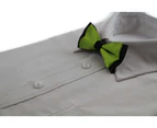 Boys Olive Green Two Tone Layer Bow Tie Polyester