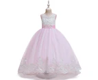 Sequin Embrodiery Bow-knot Sleeveless Tailed Dress