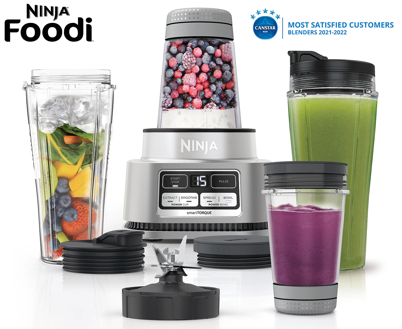 Ninja Foodi Power Nutri Duo Blending System - Black/Grey/Clear CB102