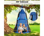 Costway 2 in 1 Tree Swing Hanging Tent Set Kids Hammock Chair Indoor Outdoor kids Yard Play Equipment Blue