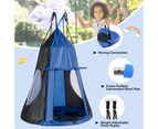 Costway 2 in 1 Tree Swing Hanging Tent Set Kids Hammock Chair Indoor Outdoor kids Yard Play Equipment Blue