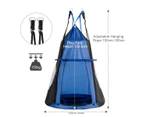 Costway 2 in 1 Tree Swing Hanging Tent Set Kids Hammock Chair Indoor Outdoor kids Yard Play Equipment Blue