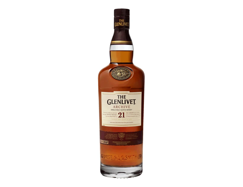 Glenlivet Archive 21 Year Old Single Malt Scotch Whisky 700mL