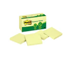 Greener Notes,, Pack of 12 (Yellow) - 76x76mm