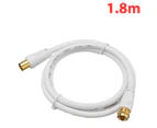 1.8M  TV Antenna Cable PAL Male to F-Type Digital Lead