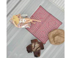 RECYCLED Plastic Mat Outdoor Rug | WATER DREAMING Design, Red White
